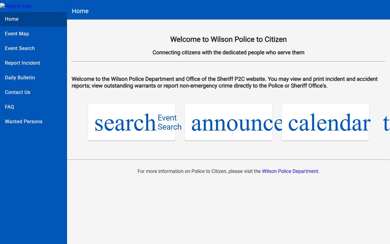 Wilson County inmate population P2C portal home
